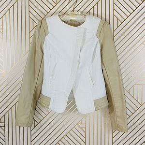 Xhilaration Cream and Ivory Moto Jacket
